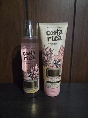 Bath & Body Works Costa Rica Pink Pineapple Sunrise Mist & Body Cream